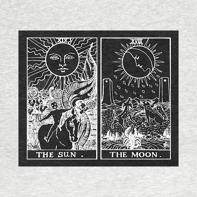 The Sun and Moon Tarot Cards | Pearl & Obsidian by wildtribe